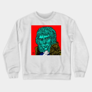 CASPAR DAVID FRIEDRICH ink and acrylic portrait Crewneck Sweatshirt